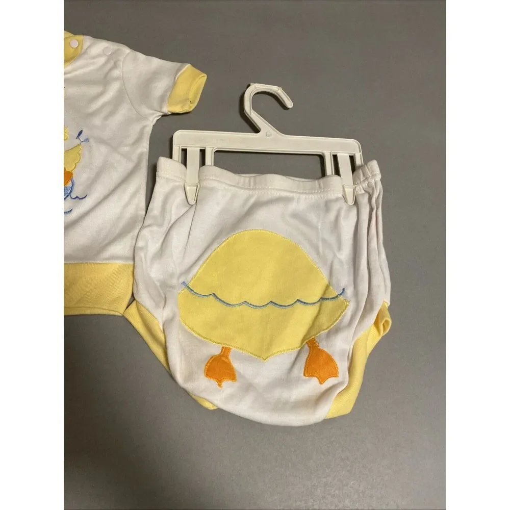 NOS Sears‎ Infant Baby Outfit Duck Large FLAW